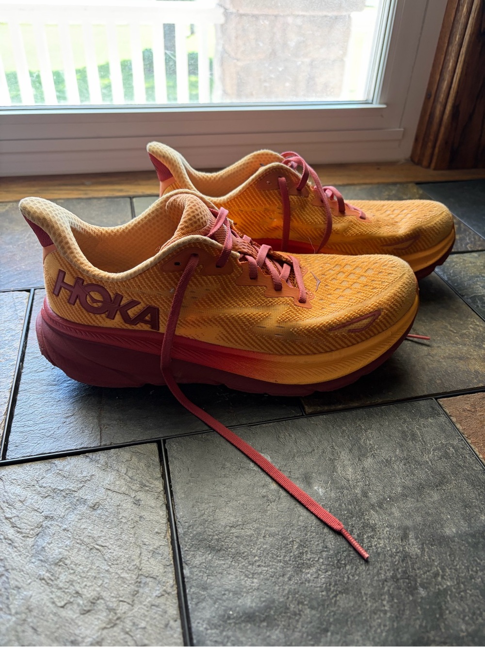 Hoka Women's Orange Cushioned Running Shoes